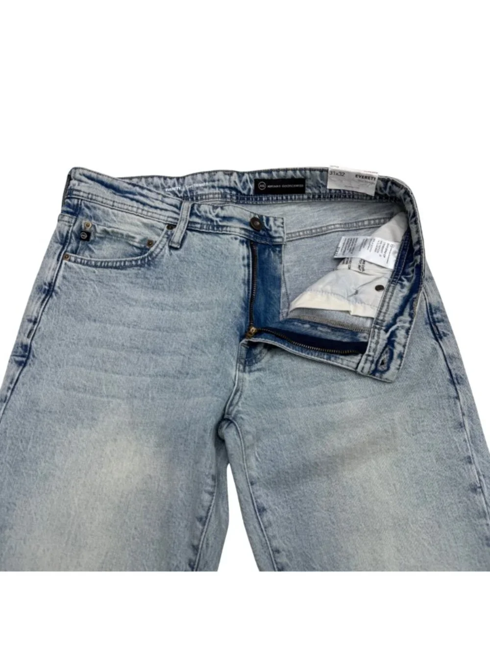NWT AG Everett Men's Slim Straight Mid Rise Light Wash Jeans, Size 31x32
